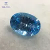 Edelstenen Tbj, goede kleur natuurlijke hemeltopaas ov13 * 18 concave geslepen ard 14,5 ct voor zilveren of gouden sieraden montage natuurlijke losse edelstenen