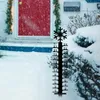 Decorações de jardim ao ar livre medidor de neve forma de floco de neve inverno quintal medidor estaca ferro ferramenta de medição de queda de neve decoração de natal para