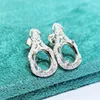 Boucles d'oreilles pendantes MeiBaPJ 6mm 8mm bricolage 925 argent support vide mode Zircons goutte Fine charme bijoux de fête pour les femmes