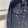 designer jas heren tijgerborduurwerk geruite jeansjas lente luxe jassen denim cargo herenjas