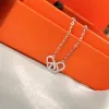 Luxury Pendant Necklace Brand Designer S925 Sterling Silver Pig Nose Crystal Round Bucket Cross Charm Short Chain Choker For Women Party Gift