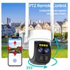 Solar Wireless WiFi Camera Outdoor 10X PTZ Zoom Binocular Security Battery IP Cameras Video Surveillance Dual Lens