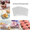 أدوات الخبز 100pcs 5.5inch/14cm Hamburger Patty Paper Round Round Wax Square Pquer