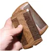 Haarbürsten Taschenbartkämme aus natürlichem Sandelholz für Männer – handgefertigter Holzkamm mit dichtem und spärlichem Zahntropfen