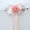 Decorative Flowers 1pc 2024 Spring Wedding Car Door Handles Beautiful Party Festival Supplies Colorful Ribbon Rearview Flower Decoration