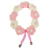 Dog Collars Pet Collar Festival Creative Pearl Necklace To Weave Po Prop Adorable Cat Yarn Party Flower Design Necklaces