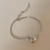 Link Armbänder Y2K Kristall Ins Armband Für Frauen Koreanische Mode Süße Mädchen Funkelnde Liebe Herz Zarte Kette Party Schmuck Geschenke