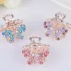 Hair Clips 1PC Crystal Rhinestone Flower Claw Hairpins Ornaments Butterfly Hairgrip For Kids Girl Styling Accessories