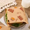 Backwerkzeuge Sandwich-Geschenkpapier, Brotverpackung, Lebensmittel, fettdicht, gewachst, für Burger, Pommes Frites, Teller, Matte, tragbares Frühstück