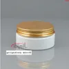 50st White Pet Jar, 80g Plastic Jar with Gold / Bronze / Black Aluminium Cap, Cosmetic Packaging Personal Care Container Jargoods UKJPK