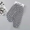 Trousers Fashion Baby Girl Boy Houndstooth Pant Summer Infant Toddler Child Harem Cartoon Print Breathable Clothes 1-10Y