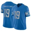 Erkekler Detroit'lions'''donovan Halkları-Jones David Montgomery Teddy Bridgewater Blue 2023 F.U.S.E. Buhar Dokunulmaz Limited Futbol Ed Jersey