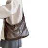 Torby wieczorowe retro duża pojemność damska torba posłańca prosta stały kolor skórzany żeńska moda na słodkie fajne torebki damskie