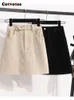 Cotvotee Corduroy Skirts for Women Autumn Winter Office Ladies High Waist Mini Skirt Vintage Casual Loose Wide Leg 24030