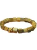 Bracelet carré en bois de santal vert, anneau de course en cercle Qiankun en sucre, simple pour hommes et femmes
