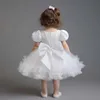 Mädchenkleider 2024 Neue Pailletten Big Bow Baby Girl Kleid 1. Geburtstagsfeier Hochzeitskleid für Mädchen Prinzessin Abend formelle Gala -Kleid Kid Kleidung D240425