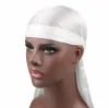 Nouvelle mode hommes Satin Durags Bandana Turban perruques hommes soyeux Durag chapeaux bandeau Pirate chapeau cheveux accessoires ZZ