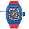 Herenhorloge RM polshorloge Richardmillie polshorloge Rm030 blauw keramiek zijkant rood Parijs beperkte wijzerplaat 42,7 * 50 mm met verzekering