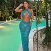 Abiti casual di base Presa da bagno da spiaggia Copricostume da donna 2023 Abito estivo set sexy senza schienale nuovi capelli ultrasottile pulizia singola Seno metà corpo in pelle pr J240130