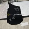 Tanktop met één schouder Dames Letters geborduurd vest Lente zomer Sport tanktops Mouwloze vesten