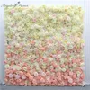 Avancerad anpassad gradientbyte Flower Wall Panel 3D Backdrop Wedding Party El Event Decor Peony Rose Artificial Flower Wall T2303G