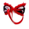 Abbigliamento per cani 50 pezzi simpatico peluche stile San Valentino pet papillon colletto regolabile cravatte con fiocco per piccole forniture fiocchi rossi