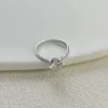 Anéis de casamento 6mm solitiare cupido corte redondo zircão cúbico pedra branco ouro cor anel de noivado para mulheres jóias bijoux venda bague