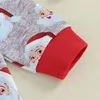 Kleidungssets 2024-09-04 Lioraitiin 0-3y Kleinkind Junge Weihnachtskleidung Set Cartoon Santa Long Sleeve Sweatshirt Tops Hose Herbstoutfits