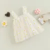 Robes d'été pour petites filles, tenue de princesse en Tulle, sans manches, imprimé marguerite, ligne a, 6M-5T