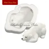 Moldes de cozimento 3d pequena tartaruga/urso polar/baleia/crocodilo molde de silicone fondant molde de chocolate diy modelo de argila ferramentas de decoração de bolo bakeware