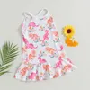 Girl Dresses Suefunskry Toddler Girls Summer Casual Beach Dress Flamingo/Dinosaur Print Sleeveless Spaghetti Strap 2-7Years