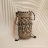 Sac à dos Style Totem herbe tissé sac raan simple et double âme pure andmade beac vacances rétro bucketqwertyui879