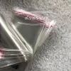 100 pz / lotto 7X11 Cm confezione regalo opp sacchetto per la polvere trasparente stampato 2C imballaggio plastica autoadesiva per gioielli fermagli per capelli corda per capelli243F