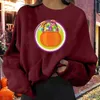 Kvinnors hoodies främmande lapp tröja halloween personlig tryckt löst storlek kvinnor tröja