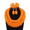 Dudo Gold / Orange Nigerian Bridal Beads Biżuteria dla kobiet 2024