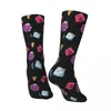 Erkek Çoraplar Mutlu Komik Renkli Gökkuşağı Vintage Harajuku DND Tahta Oyunu Sokak Tarzı Yenilik Deseni Crew Crazy Sock Hediye