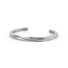 Bangle Ge aldrig upp Mobius Armband Simple Vintage Lovers Luted Rostly Steel med Open Cuff 1287241f