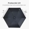Parapluies Parapluie pliant ultra-léger 111g seulement Anti UV Voyage Pluie Soleil Coupe-vent Fibre de carbone Portable Compact Femmes Parasol