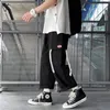 Men Casual Pants Multi-pocket Summer Stylish Wide Leg Male Students Youthful Vitality Trousers Plus Size S-3XL High Street Loose 240124