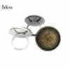 Rings Boyute Custom Made (100 Pieces/lot) Fit 25mm Cabochon Ring Base Tray Metal Brass Diy Adjustable Ring Blanks Jewelry Accessories