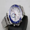 Zegarki Automatyczne Cal 4161 Ruch chronografu Niebieski ramka ceramiczna eta zegarek męski 904L stal GMF 116680 Valjoux 116680 GM WRIS2802