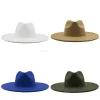 Fedora in grandi quantità Grandi cappelli a tesa larga grandi Top Cappello formale Lady Felt Cappello Fedora Uomo Donna Jazz Panama Cap Uomo Donna Berretti Uomo Donna Moda ZZ