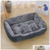 Chenils stylos lit pour chien chat animal carré P chenil moyen petit canapé coussin apaisant maison fournitures accessoires livraison directe maison Ga Dh0Tl