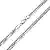 6mm Womens Mens Necklace Chain Hammered Close Rombo Link Curb Cuban White Gold Filled GF Fashion Jewelry Accessories DGN337 Chains231a