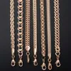 7 pièces Lot colliers pour femmes 585 or Rose rempli de sétaire tressée martelé blé cubain tissage Bismark chaîne à maillons entier LCNN1A Ch245Y