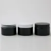 20 x 120g Voyage All Black Pot Cosmétique Pot Maquillage Crème Pour Le Visage Conteneur Bouteille 4oz Emballage avec couvercles en plastique Ewlnc