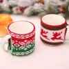 1PCS świąteczne kubki na drutach kubki adornos navidad tela dekoracja de stół de noel noworoczne materiały dla rodziny1229b