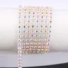 Halsband taidian Mutilcolor AB Rhinestone Banding Chain Trim Förbättra smycken Bling Creations 2830yard En gård per färg SS6 och SS8