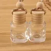 Flaskor 10st bil hängande glasflaska tom parfym aromaterapi dispenser återfyllbara eteriska oljor diffusor luft fräschare hänge