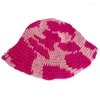 Bérets filles douces chapeau avec motif de vache respirant Cloch Vintage Crochet coloré Po accessoires couvre-chef DXAA